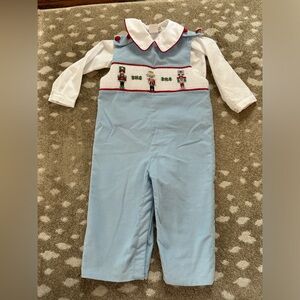 Marco and Lizzy new without tags Christmas overalls